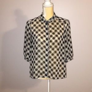 🔥Keds Buffalo Plaid collared blouse🔥